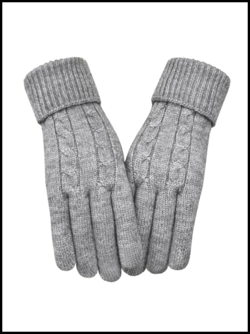 Winter Wool Gloves for Women Warm Touchscreen Fleece Knit Cold Weather